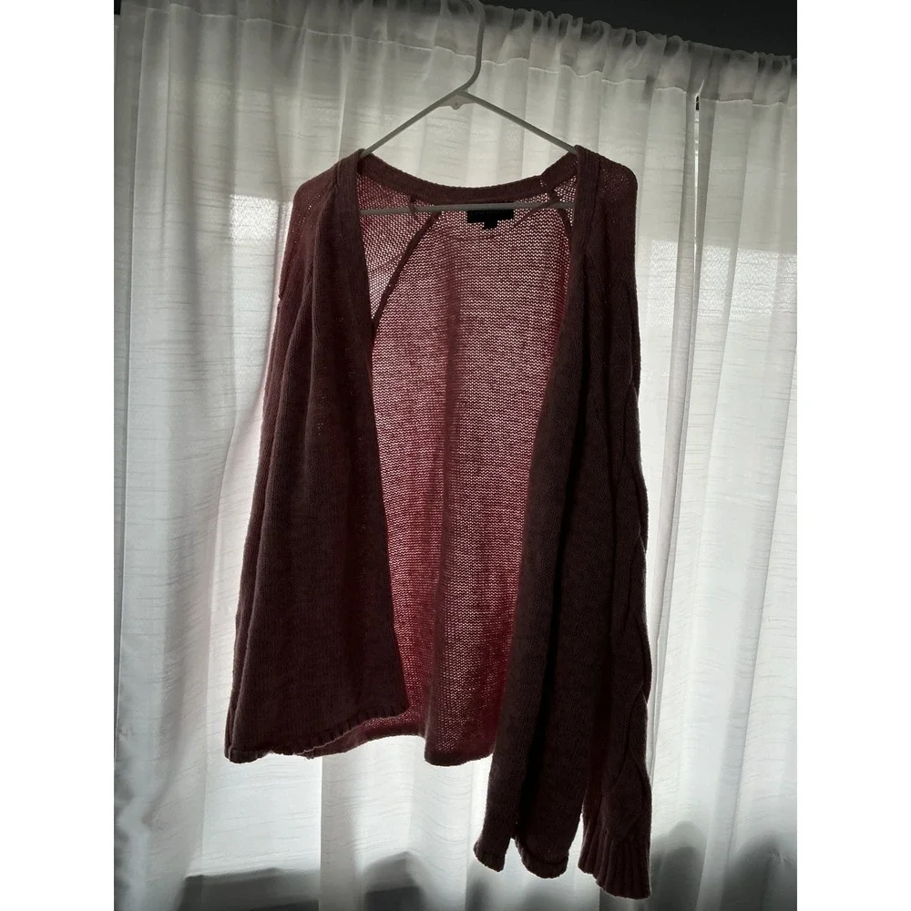 Lane Bryant Pink Knit Cardigan Sweater Open Front‎ Plus Size 26/28